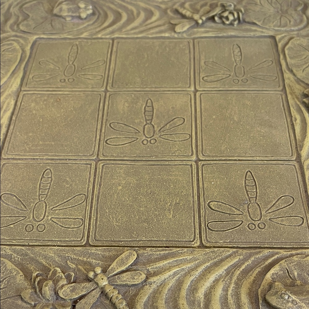 Stone frog & Dragonfly Tic Tac Toe Set inside outside all ages Decor & play NEW - Picture 4 of 10
